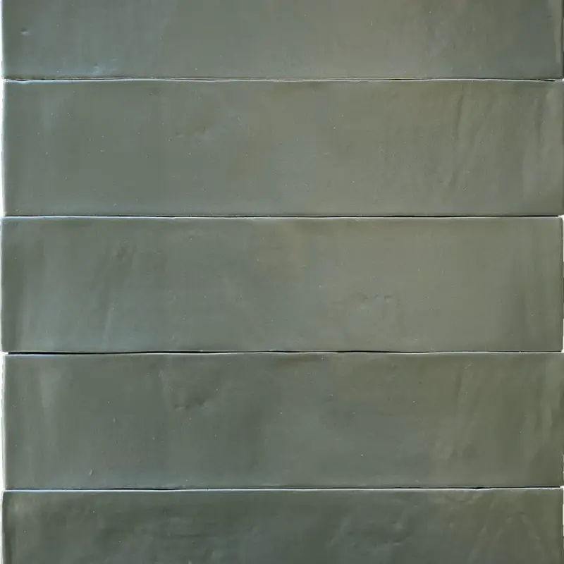 Wandtegel - Groen - 6,2x25cm - Decor - Mat - R87PRPE Op = Op