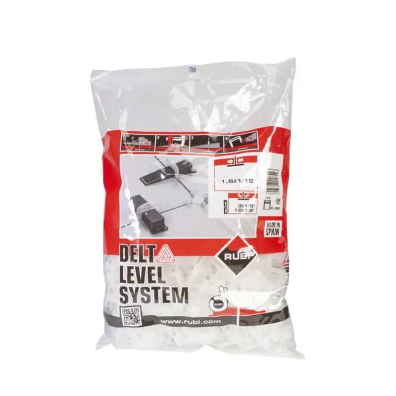 Rubi Delta Levelling Systeem - Clip 1,5mm h= 3-12mm - 400st Snelle Levering