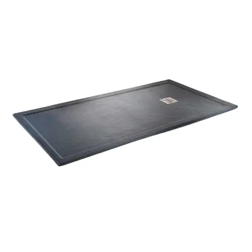 Actieprijs Composiet Douchebak met Rand Stone Eco 90x120cm Leisteen Zwart Ral9005
