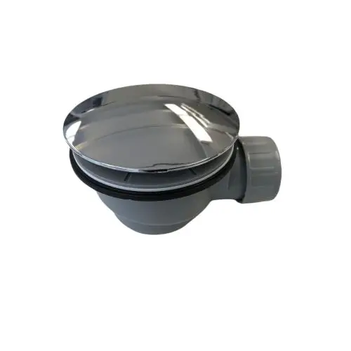 Finale Uitverkoop Plat douchebak sifon met afdekplaat chroom, inbouwhoogte 60mm