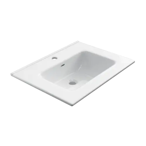 Keramische wastafel Milan 51x46cm wit Direct Verzonden