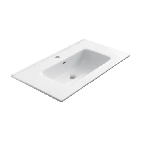 Keramische wastafel Milan 81x39cm wit Hoge Kwaliteit
