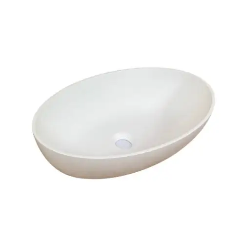 Solid Surface opbouw waskom Madrid 54,5x34cm mat wit Laatste Kans