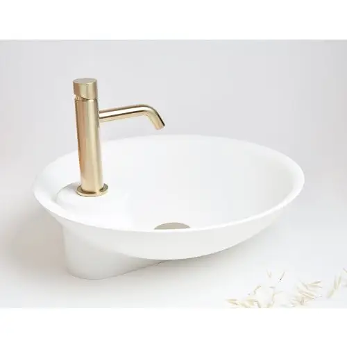 Meest Verkocht Composiet opbouw waskom Bol tp 酶43cm mat wit met kraangat
