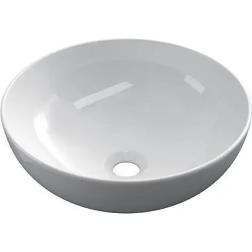 Laatste Versie Keramische ronde opbouw waskom Bola Fino 酶32cm wit