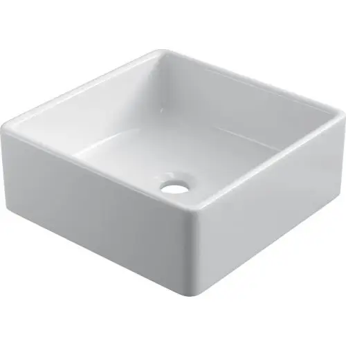 Express Levering Keramische vierkante opbouw waskom Ibiza 38x38cm wit