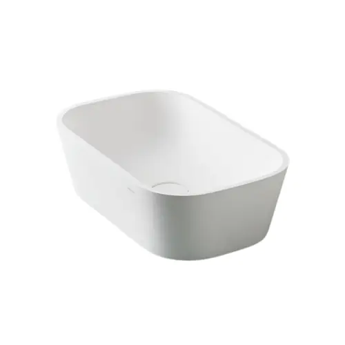 Solid Surface waskom opbouw Rusty 50x31cm mat wit Gecertificeerd