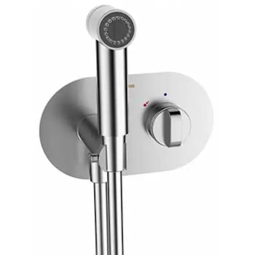Seizoensaanbieding Thermostatische bidetdouche inclusief slang 120 cm en thermostaat kraan chroom