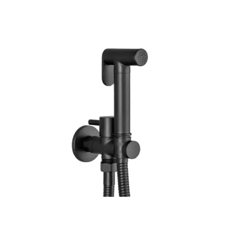 Bidetdouche of toiletdouche Grifo met stopkraan en slang 120 cm mat zwart Favoriet