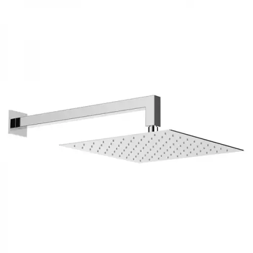 Hoofddouche 25x25cm gepolijst RVS inclusief muurarm Tijdelijk Beschikbaar