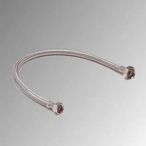 Flexibele metalen aansluitslang 3/8 bi x 1/2 bi lengte 35cm tbv fonteinkraan of 2-gats keukenkraan Finale Uitverkoop
