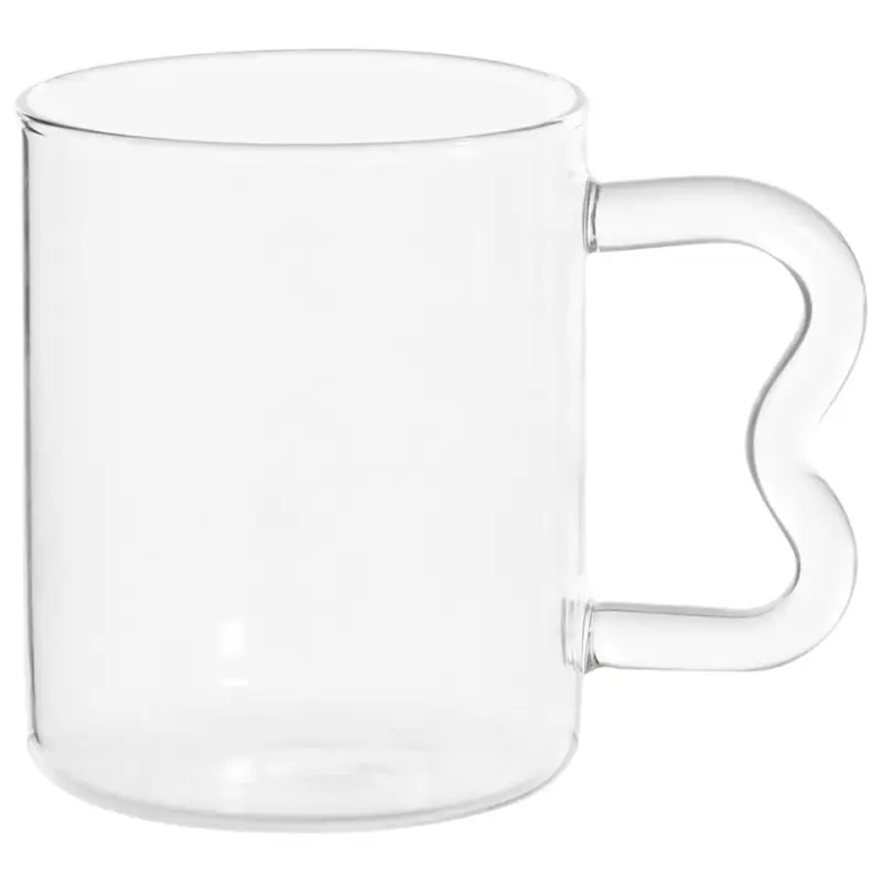 Rechtstreeks Van De Fabrikant Theeglas Met Oor Swirl Transparant 400ml