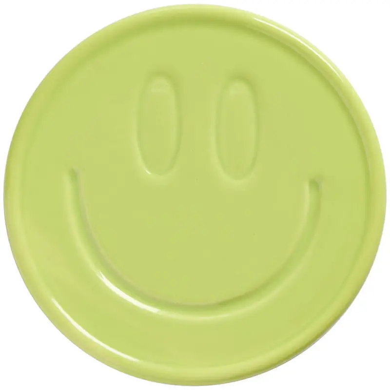 Korting Wanddecoratie Smiley Geel