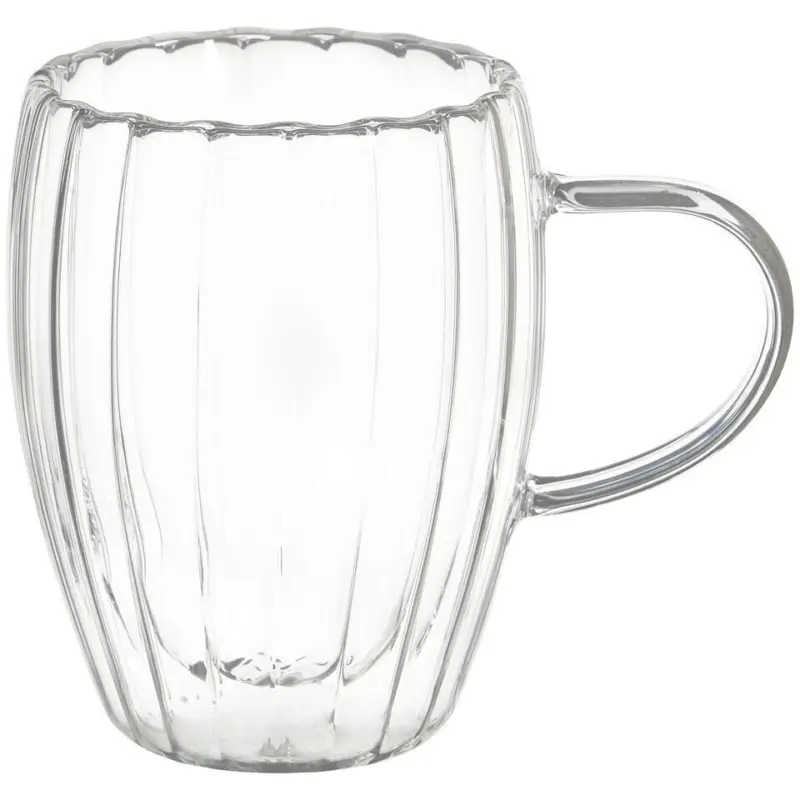 Seizoensaanbieding Theeglas Met Oor Swirl Dubbelwandig Transparant 350 ml