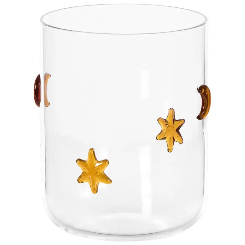 Merkproduct Waterglas 3D Zon En Maan 430ml