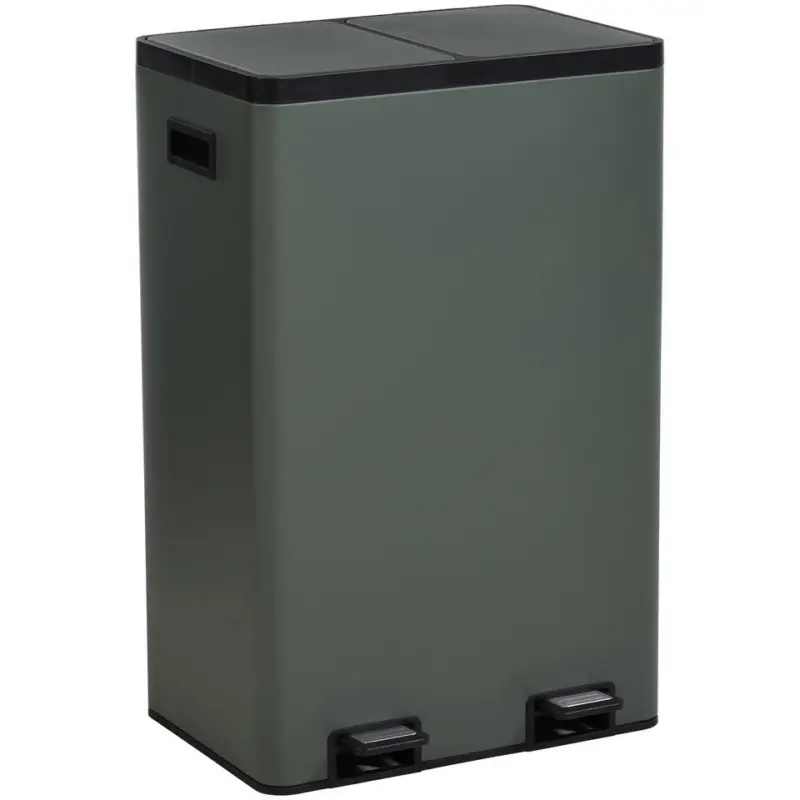 Pedaalemmer Duo 60 Liter Donkergroen Merkproduct