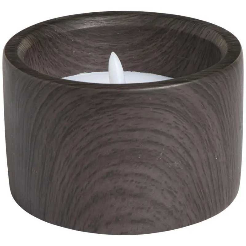 Alleen Vandaag LED Kaars Donker Hout