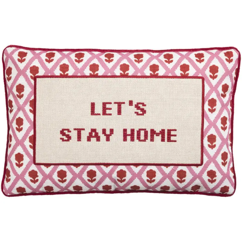 Kussen Lets Stay Home 25x40 cm Lage Prijs