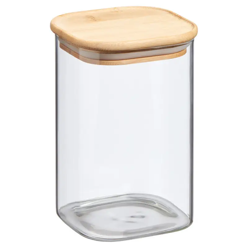 Voorraadpot Bamboe Square Transparant - 16 Cm Weekendaanbieding