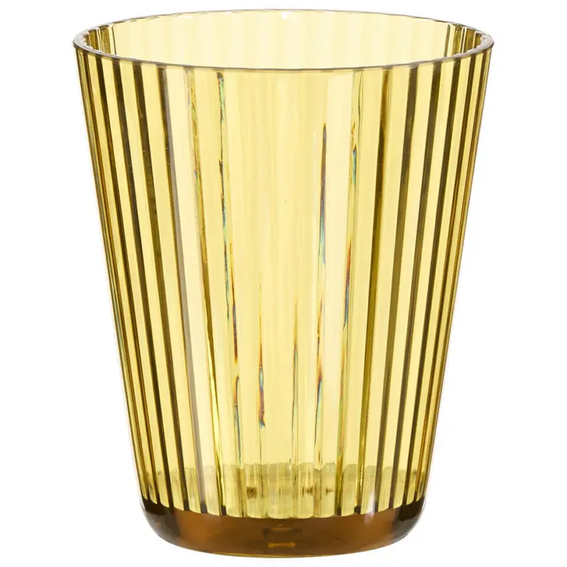 Superprijs Waterglas Ribbel Oker 320ml