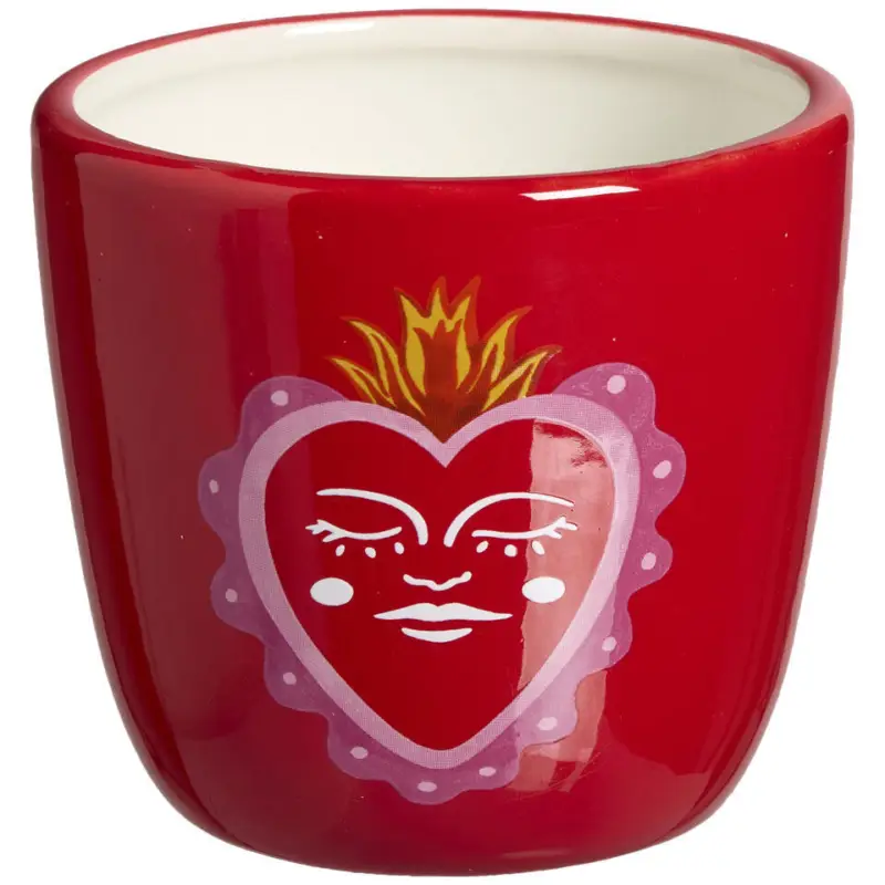 Mok Zonder Oor Burning Heart Rood 250ml Beste Prijs