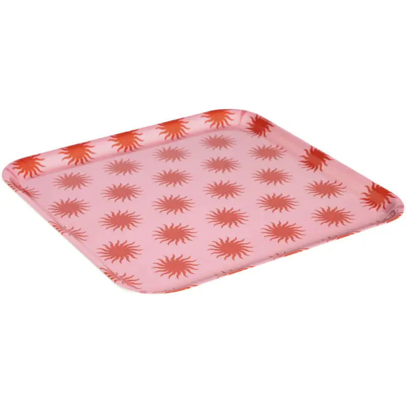 Dienblad Rode Sterren Roze - 33x33 cm Koop Online