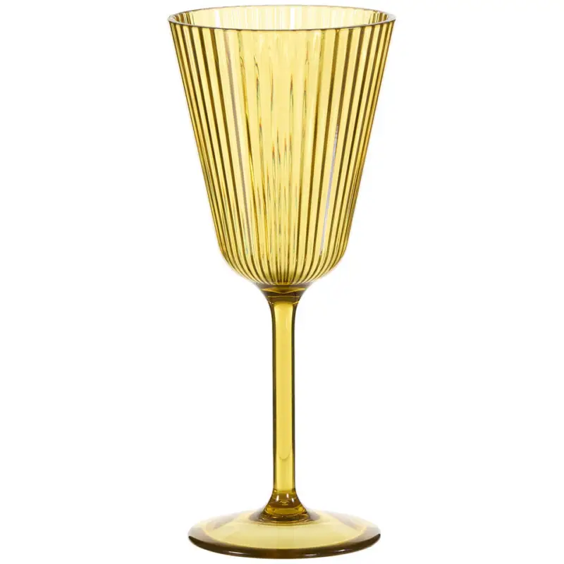 Wijnglas Ribbel Oker 250ml Merkproduct