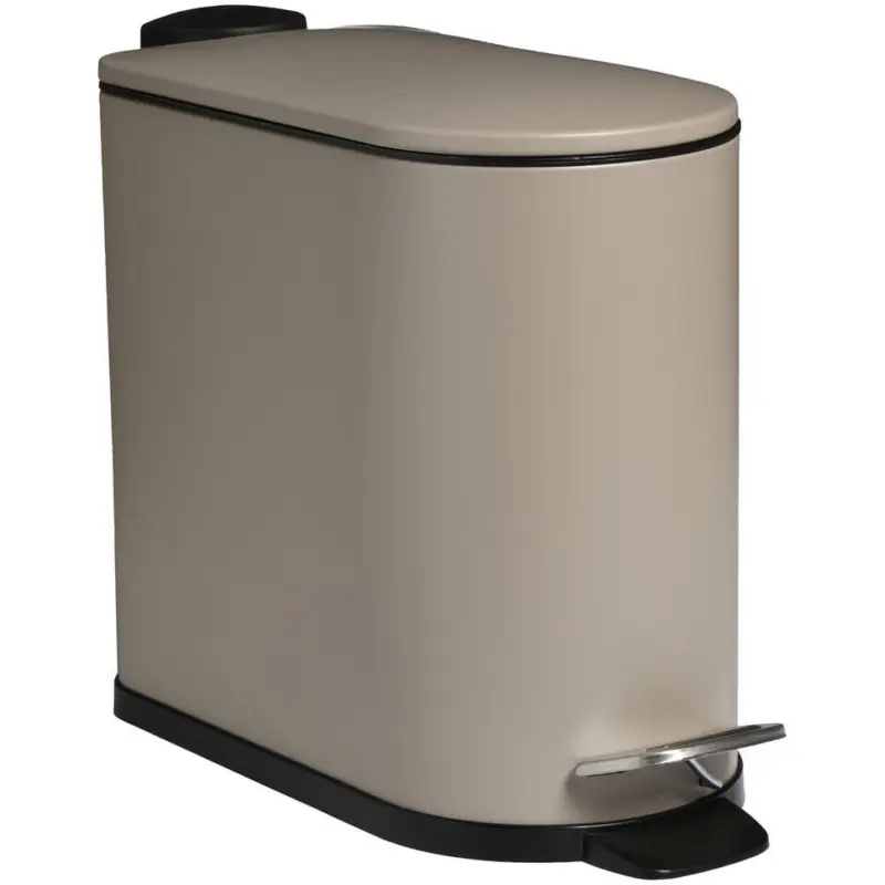Populair Pedaalemmer Rechthoek 5 Liter Taupe