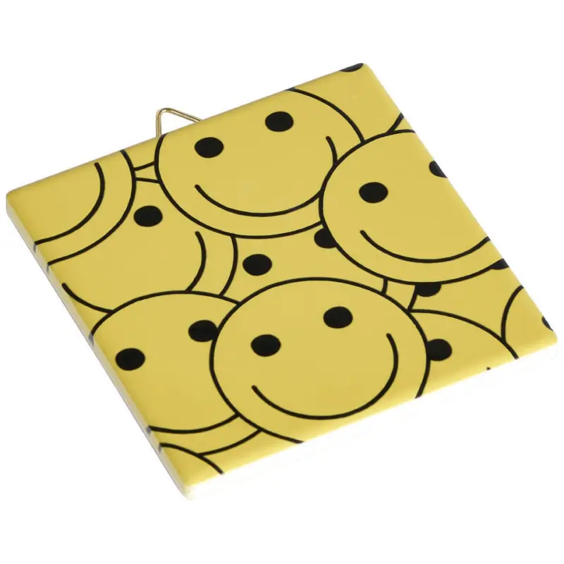 Express Levering Tegeltje Met Tekst Smiley Geel