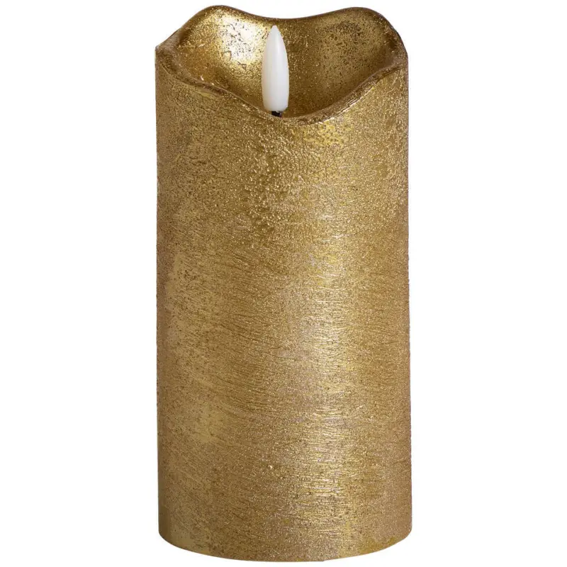 Beperkte Voorraad LED Kaars Beige - 7,5x15 cm