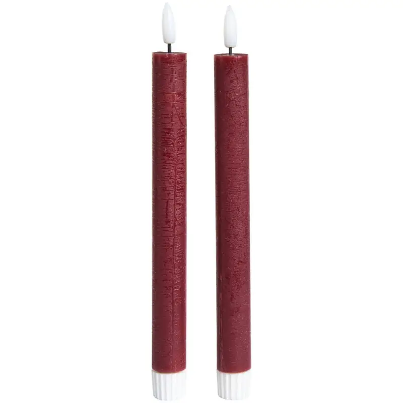 LED Kaars Bordeaux - 2 Stuks Nu Kopen