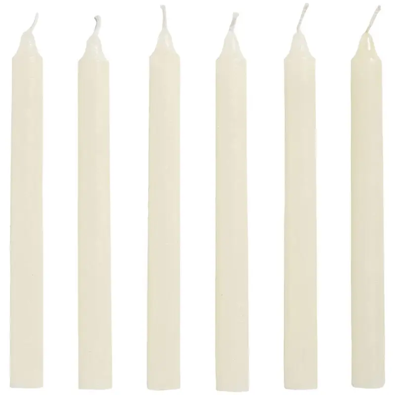 Superprijs Dinerkaarsen Ecru - 20 cm - 6 Stuks