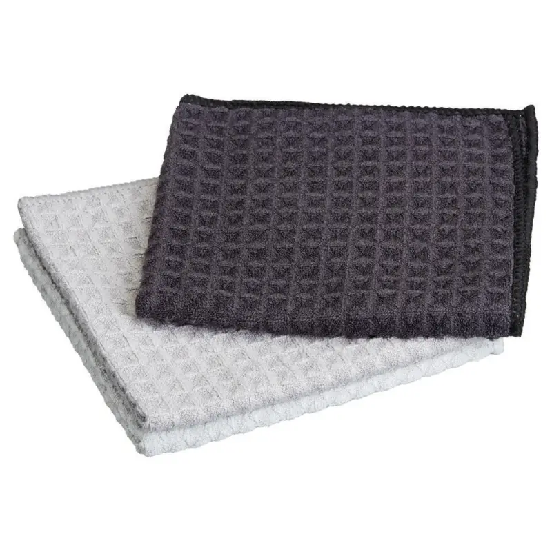 Beste Prijs Schoonmaakdoek Zwart/Grijs - 3 Stuks