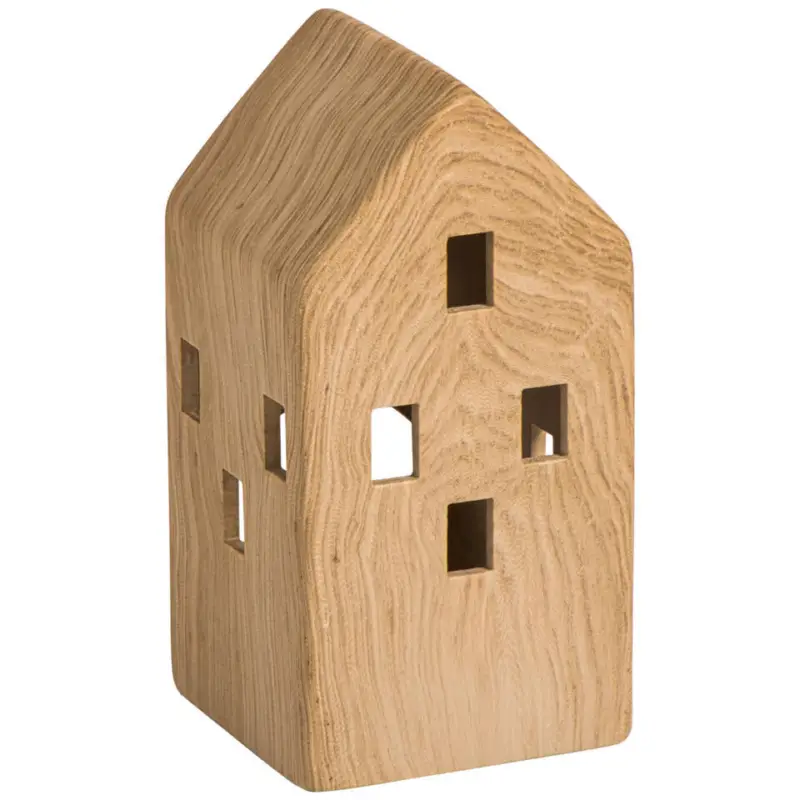 Waxinelichthouder Huis Naturel 14 cm Op = Op
