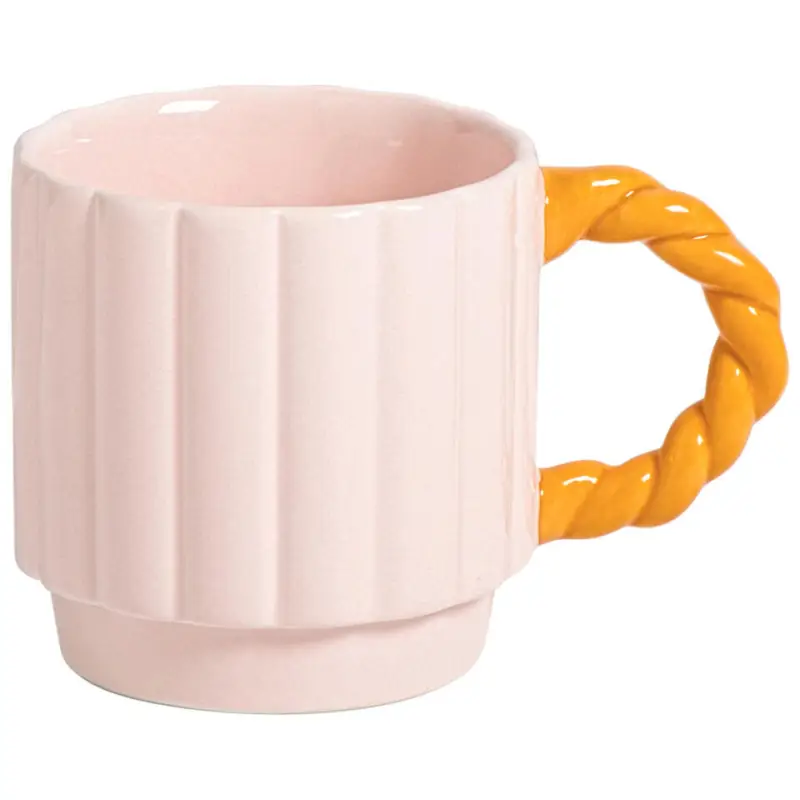 Mok Met Oor Dolly Roze/Oranje 280ml Goedkoop