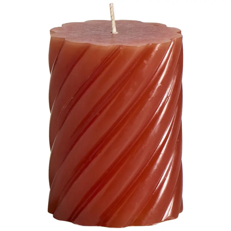 Bestel Nu Stompkaars Swirl Roze 10 cm