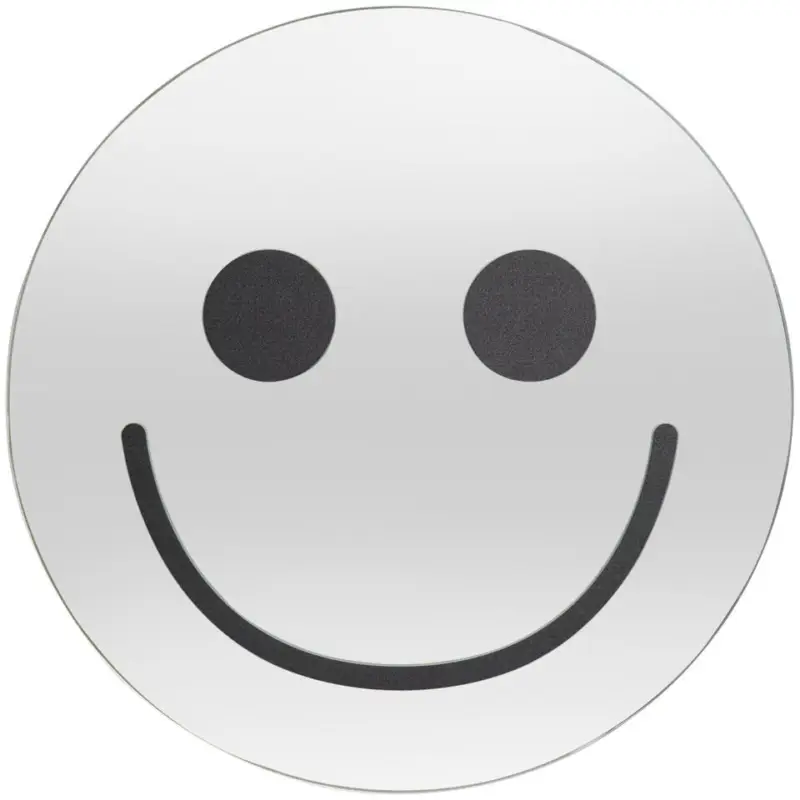 Spiegel Smiley Zwart Seizoensaanbieding