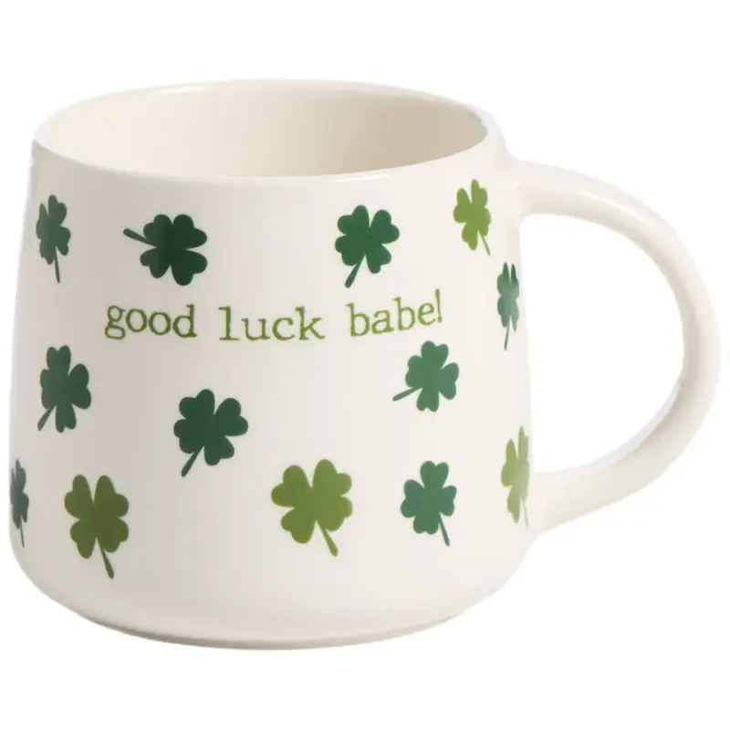 Korting Mok Met Oor Good Luck Babe Wit 400ml