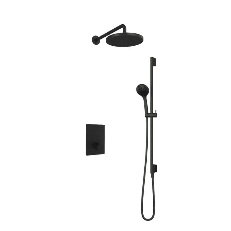 IBS 2 pushbuttons Vierkant 3s. handdouche 30cm hoofddouche Glijstang IBS23BL157 Direct Verzonden