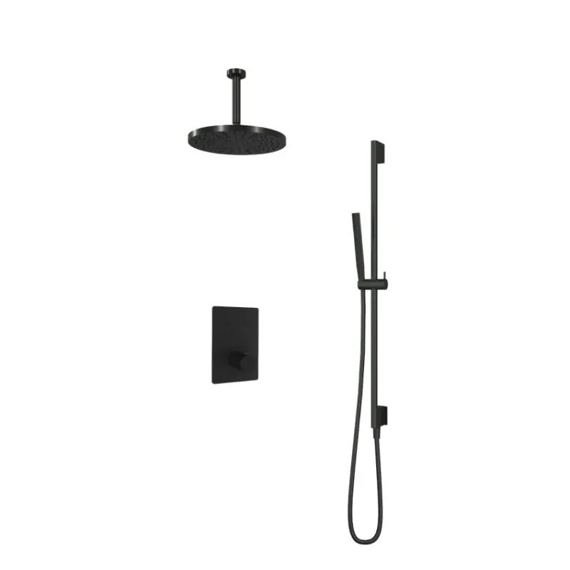 IBS 2 pushbuttons Vierkant 15cm plafondb 30cm hoofddouche glijstang IBS23BL257 Beperkte Voorraad