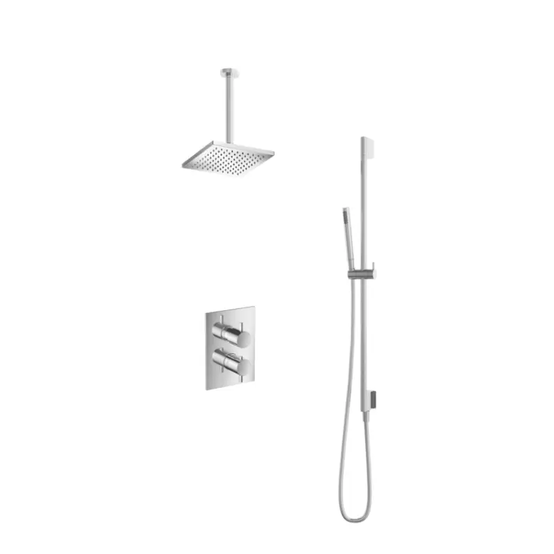 Hoge Kwaliteit IBS 2-weg-omstel 30cm plafondb 20cm hoofddouche 4-kant glijstang IBS2ACR367