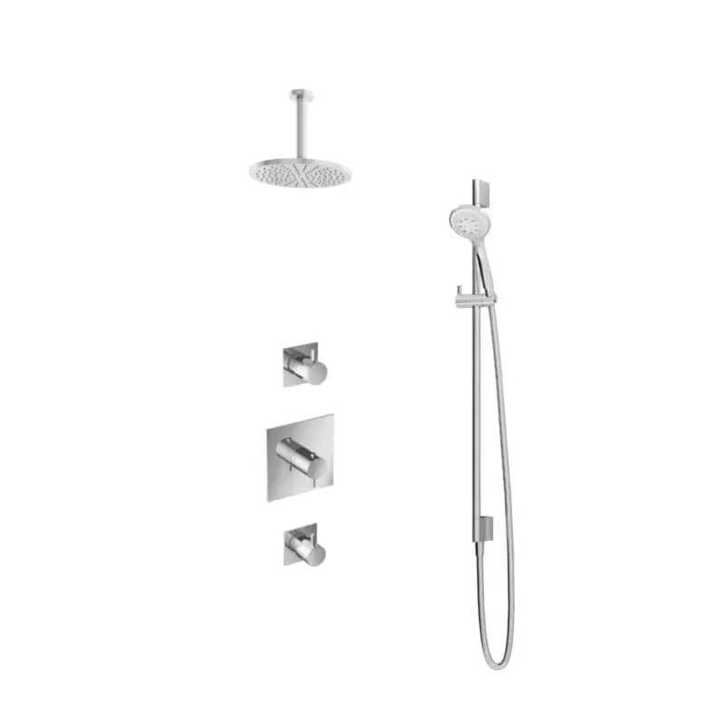 Op = Op IBS 2 stopkranen 3s. handdouche 15cm plafondbuis glijstang IBS2CR127
