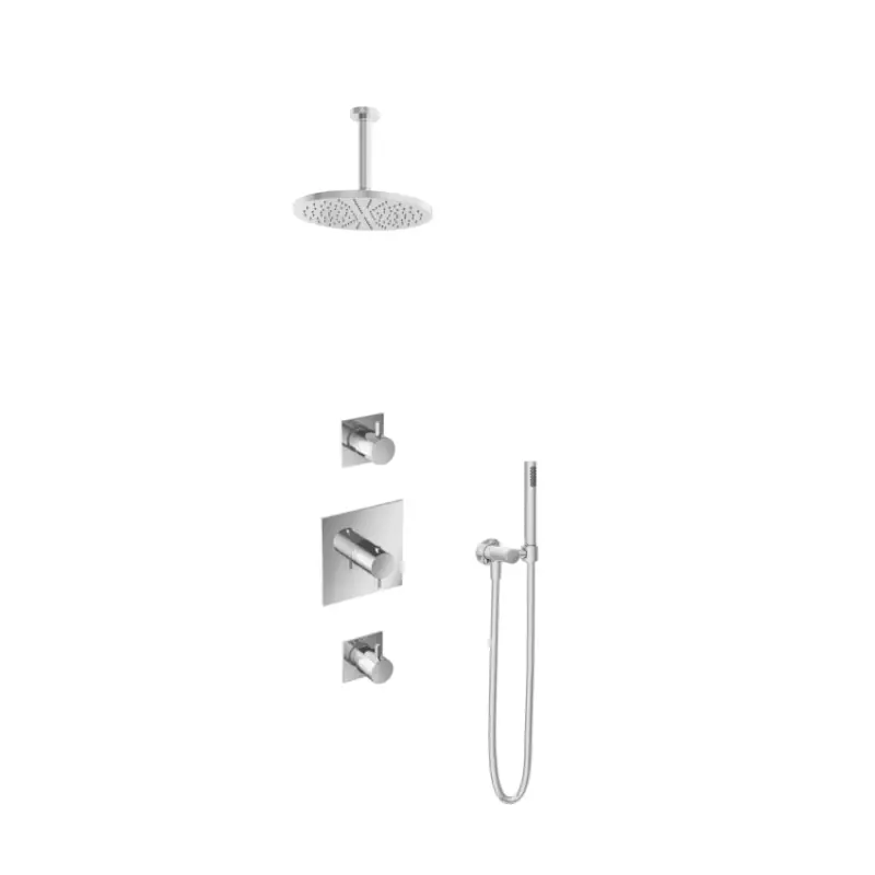 Actieprijs IBS 2 stopkranen 15cm plafondbuis 25cm hoofddouche IBS2CR24