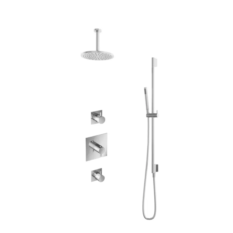 IBS 2 stopkranen 15cm plafondbuis glijstang IBS2CR27 Nieuw