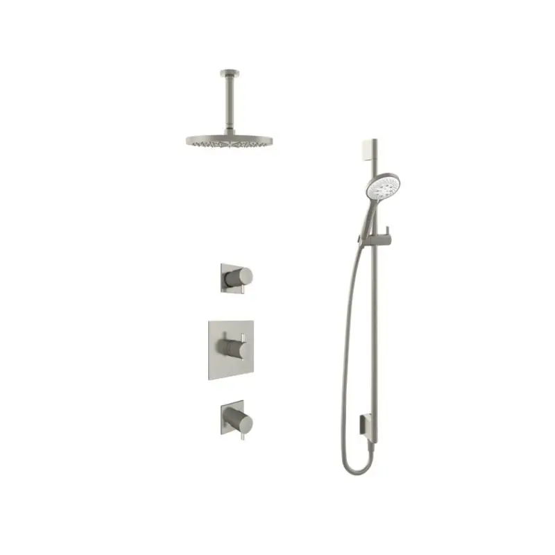 IBS 2 stopkranen 3s. handdouche 15cm plafondb 25cm hoofddouche glijstang IBS2GN1247 Aanbieding