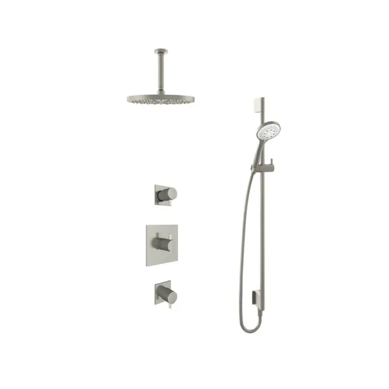 IBS 2 stopkranen 3s. handdouche 15cm plafondb 30cm hoofddouche glijstang IBS2GN1257 Finale Uitverkoop