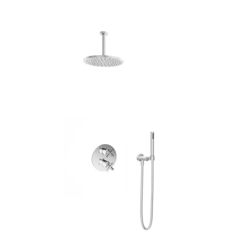 Direct Beschikbaar IBS 2-weg-omstel 15cm plafondbuis 25cm hoofddouche IBS3ACR24