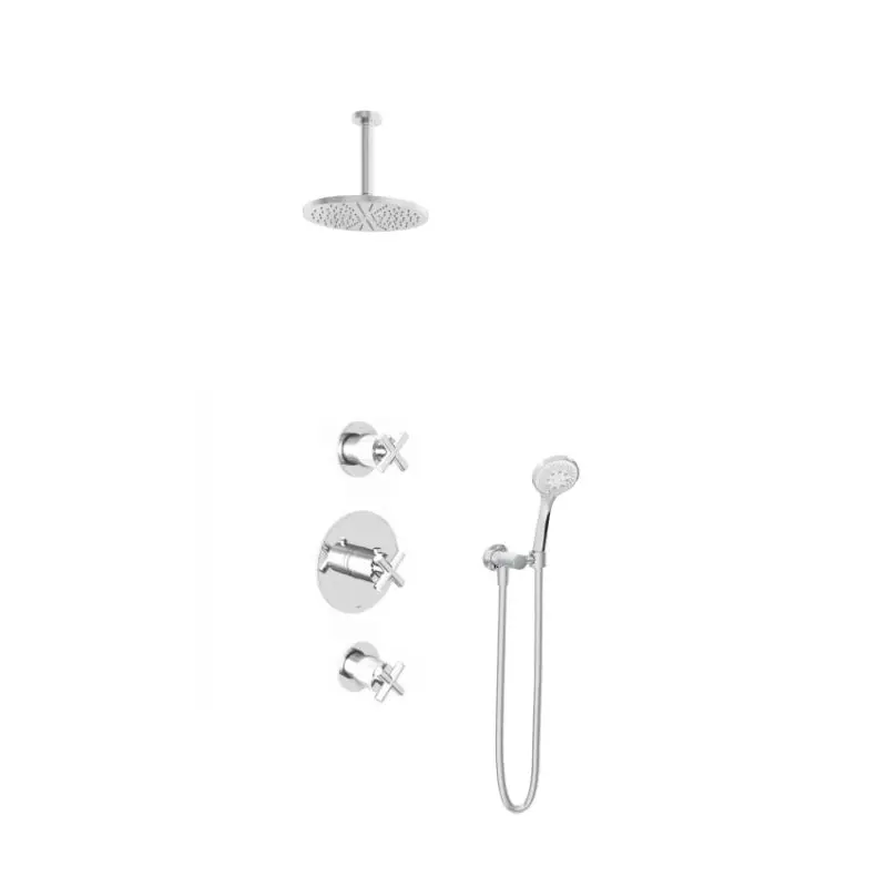 IBS 2 stopkranen 3s. handdouche 15cm plafondbuis IBS3CR12 Finale Uitverkoop