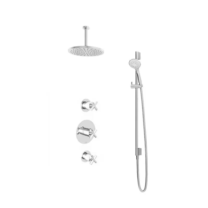 IBS 2 stopkranen 3s. handdouche 15cm plafondb 30cm hoofddouche glijstang IBS3CR1257 Fabrieksprijs