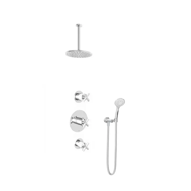 Seizoensaanbieding IBS 2 stopkranen 3s. handdouche 30cm plafondbuis IBS3CR13